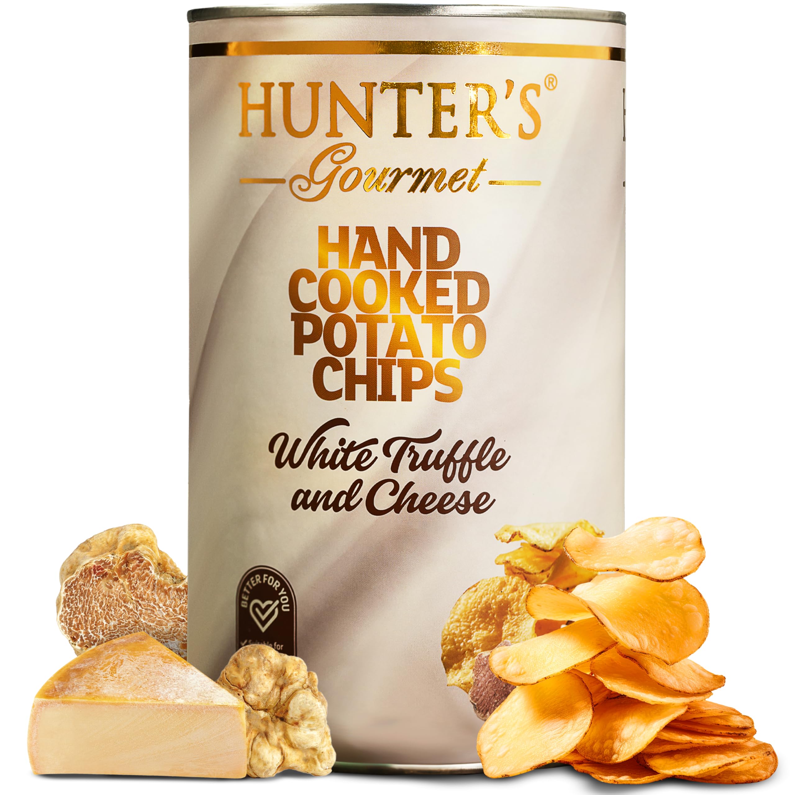 Hunter's Gourmet White Truffle And Cheese Hand Cooked Potato Chips 150g