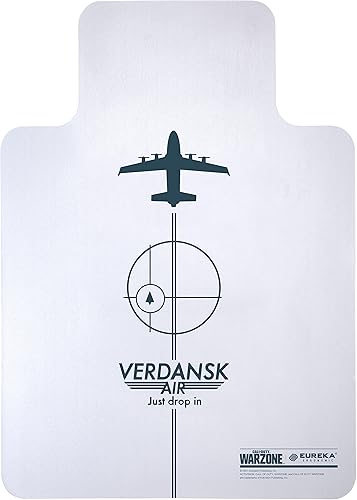 EUREKA ERGONOMIC & Call of Duty Verdansk Air - Tapete para silla de juegos para suelo de madera dura, tapete para silla de escritorio con impresión