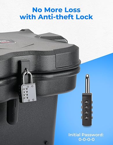 Miniatura 3 de KEMIMOTO Caja de almacenamiento antirrobo mejorada de 5.5 galones compatible con Polaris Ranger 1000 XP 900 800 700 570 500 (2013-2025), Polaris