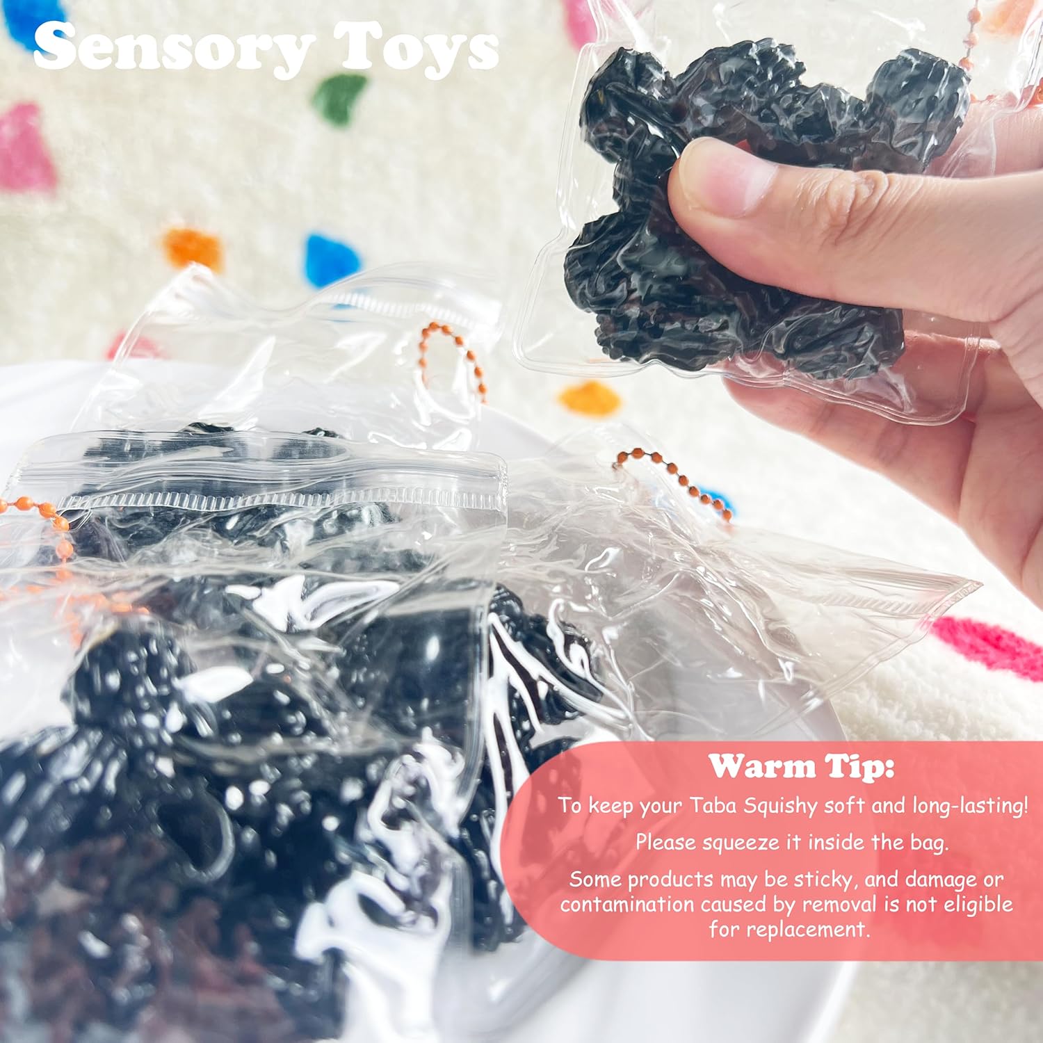 ZTATU BlackBerry Taba Squishy Fidget Toys for Kids - Realistic Fufu Squishy Stress Balls for Adults & Kids - Squeeze Ball Stress Relief Toy for Office, Classroom, Travel - Easter Basket Stuffers