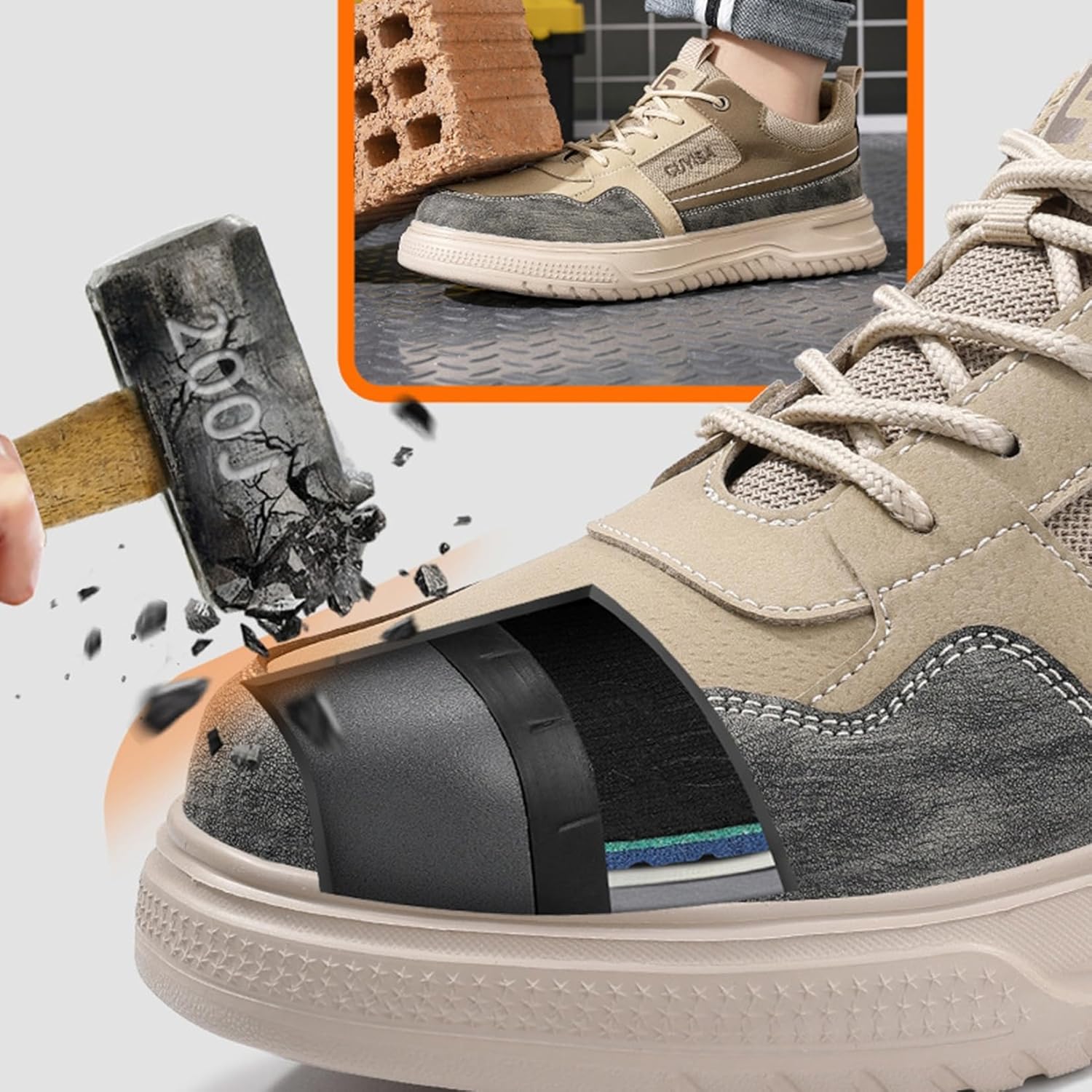 [Muluso] 安全靴 セーフティシューズ 軽量 絶縁靴 あんぜん靴 メンズ 鋼先芯 防刺 ローカット レースアップ 大きいサイズ