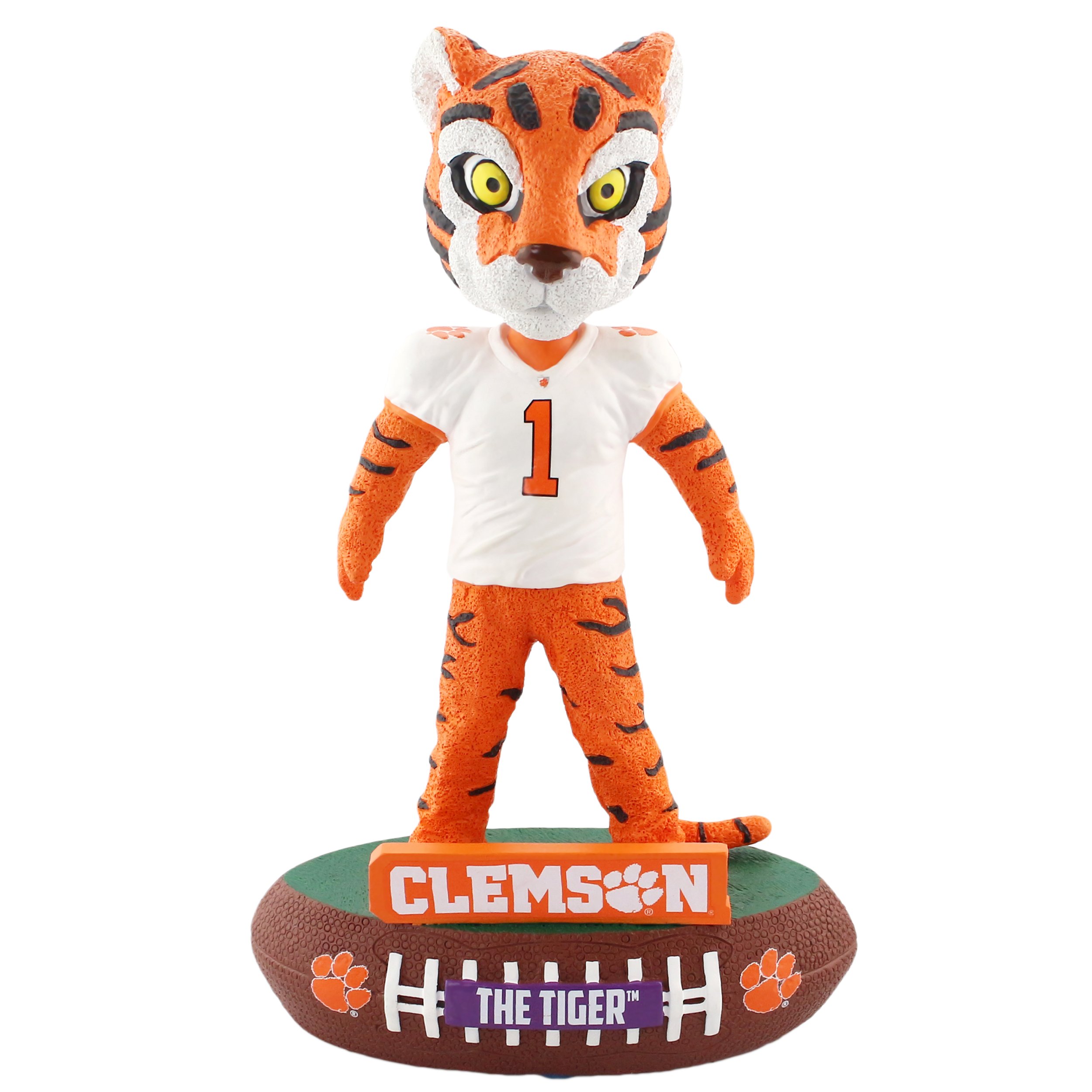 FOCO NCAA Clemson Tigers Mascot Baller Bobble, Team Color, OS