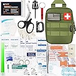 FalconTac 200 Pieces First Aid Kit IFAK Survival Kit Molle System Compatible Pouch, Emergency Kit Gift for Men, Dad, Husband, for Outdoor, Camping, Hunting, Hiking, Home, Earthquake, Disasters