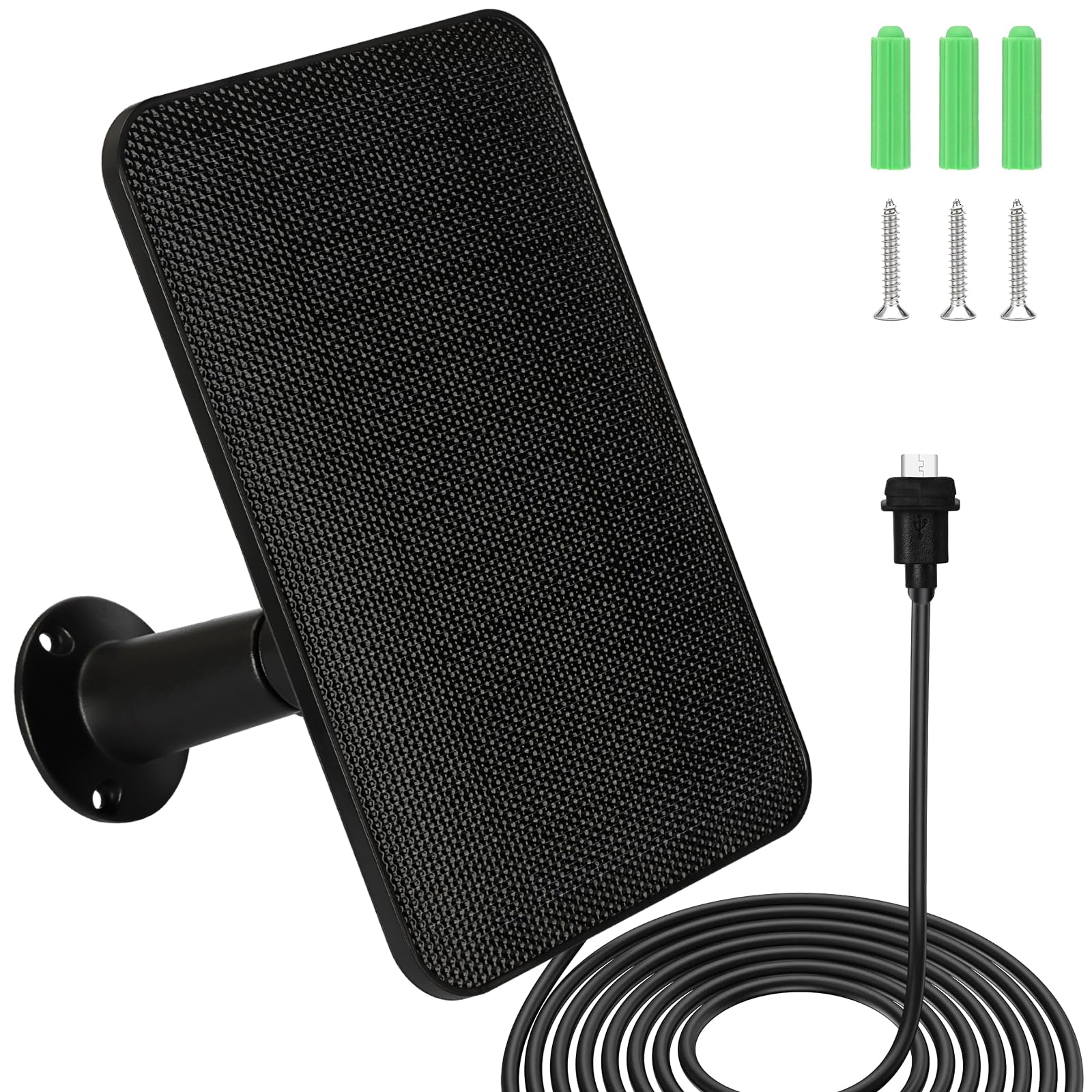 6W Solar Panel Charger for Blink Outdoor/Outdoor(3rd Gen)/XT XT2 Camera Solar Panel with 13.1ft Waterproof Charging Cable, Waterproof Rubber Plug, 360°Adjustable