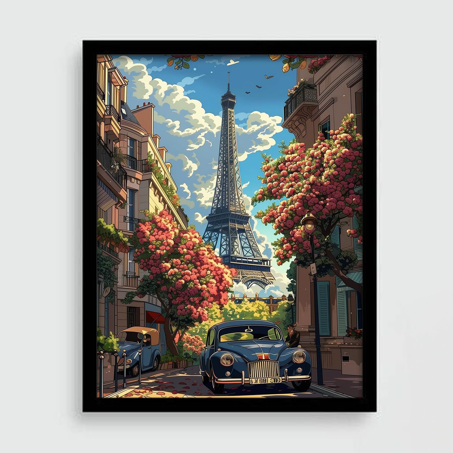Vintage Image of Eiffel Tower in Paris, Fance Wall Art, Travel