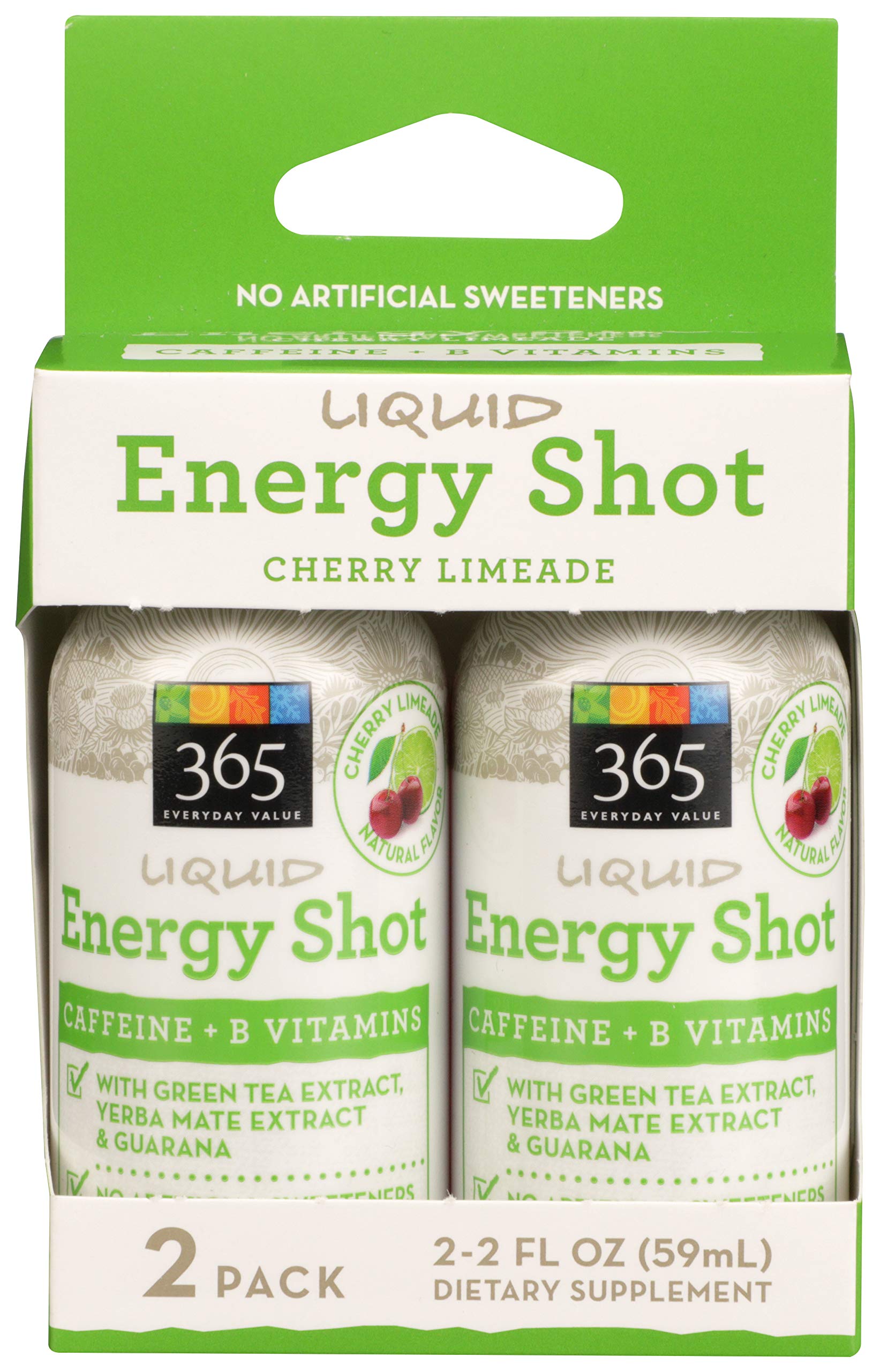 365 by Whole Foods MarketDuo Pack Energy Shot Cherry Limeade, 2 Fl Oz, 2 Pack