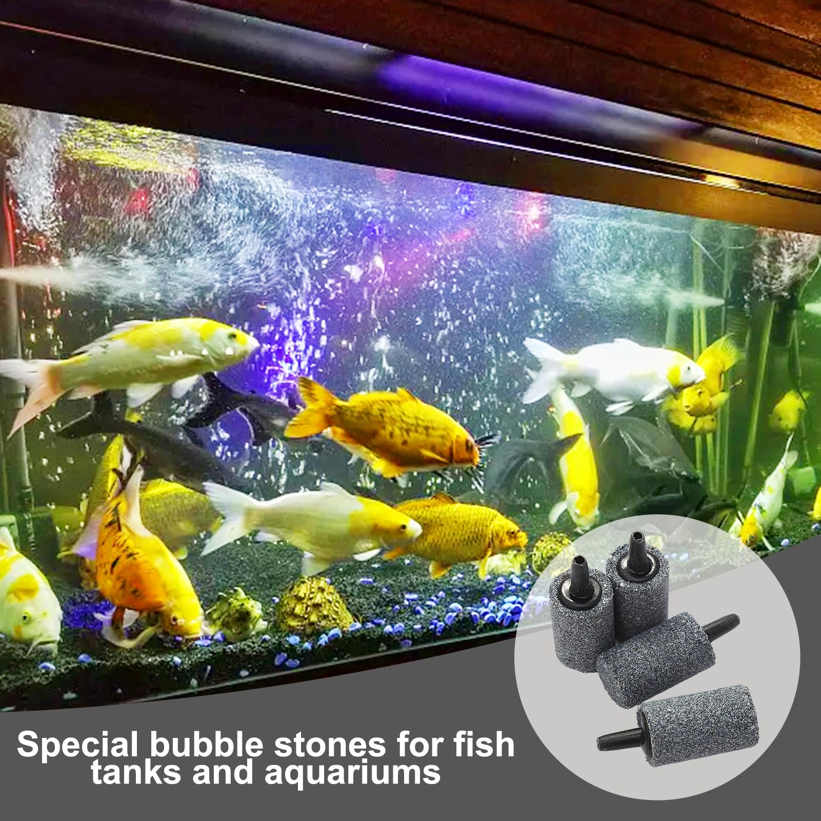 Kamienie Napowietrzające Do Akwariów 60 Sztuk Dyfuzor do Pompy | Aerator Kamienny Do Zbiornika Rybnego Do Terrarium Stawu Ogrodu Biura Domu Akwariów Słodkowodnych I Morskic