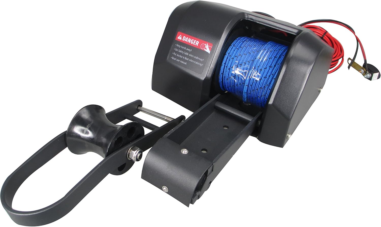 Pactrade Marine Boat Pontoon 35 Electric Anchor Winch 100 ft Rope Freshwater for Anchor Up to 30lbs