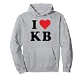 I Heart KB Initials I Love K.B. First And Last Name K B Pullover Hoodie