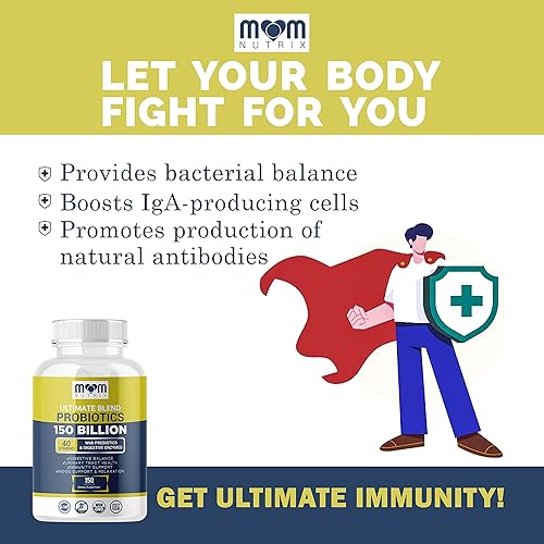 Vista 4 de Probióticos 150 mil millones de CFU - Probióticos de 40 cepas para mujeres, hombres y adultos - Suplemento probiótico estable con prebióticos