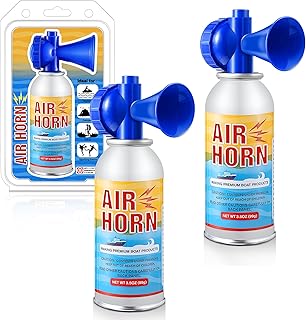 Large Air Horns 3.5oz, 122dB Very Loud Marine Boat Air Horns for Safety, Meet Coast Guard, Boat Accessories, Ideal for Boating, Camping, Hiking, Travel