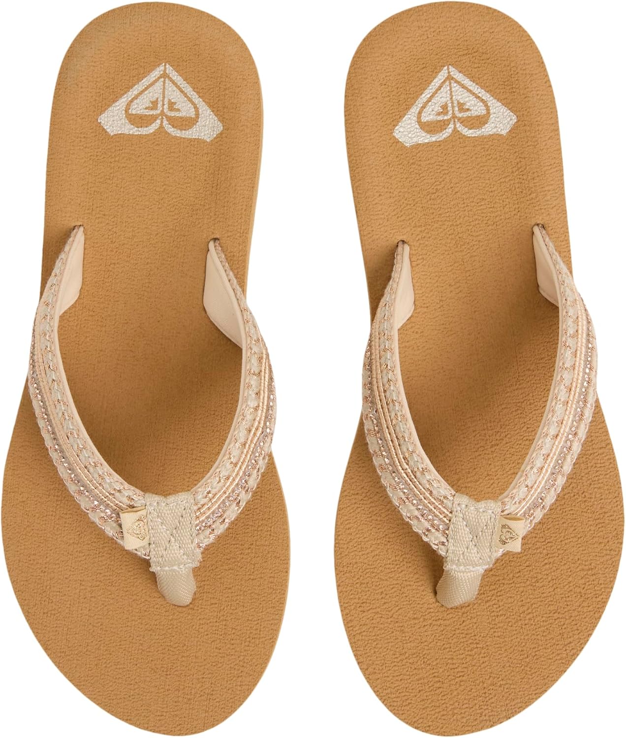 Roxy Women's Porto Bling Flip-Flop, Rose Gold, 7 - Image 6