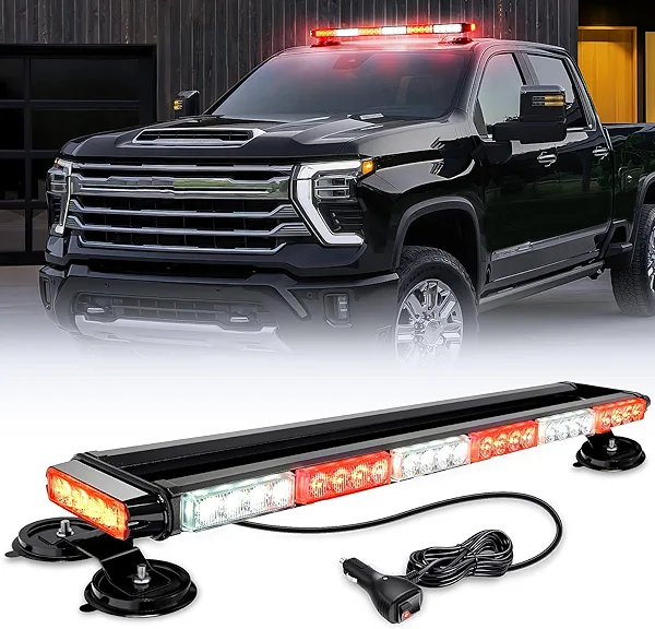 Nilight 29.5" Roof Top Strobe Lights 56LED Hazard Emergency Safety Warning LED Flashing Light Bar Magnetic Mount 12V 24V Cars Trucks Tractors Snow Plows Construction Vehicles