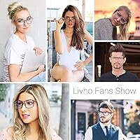 Vista 5 de Livho - Paquetes de 2 lentes de bloqueo de luz azul para computadora, lectura, juegos, televisión, teléfonos, lentes para mujeres y hombres