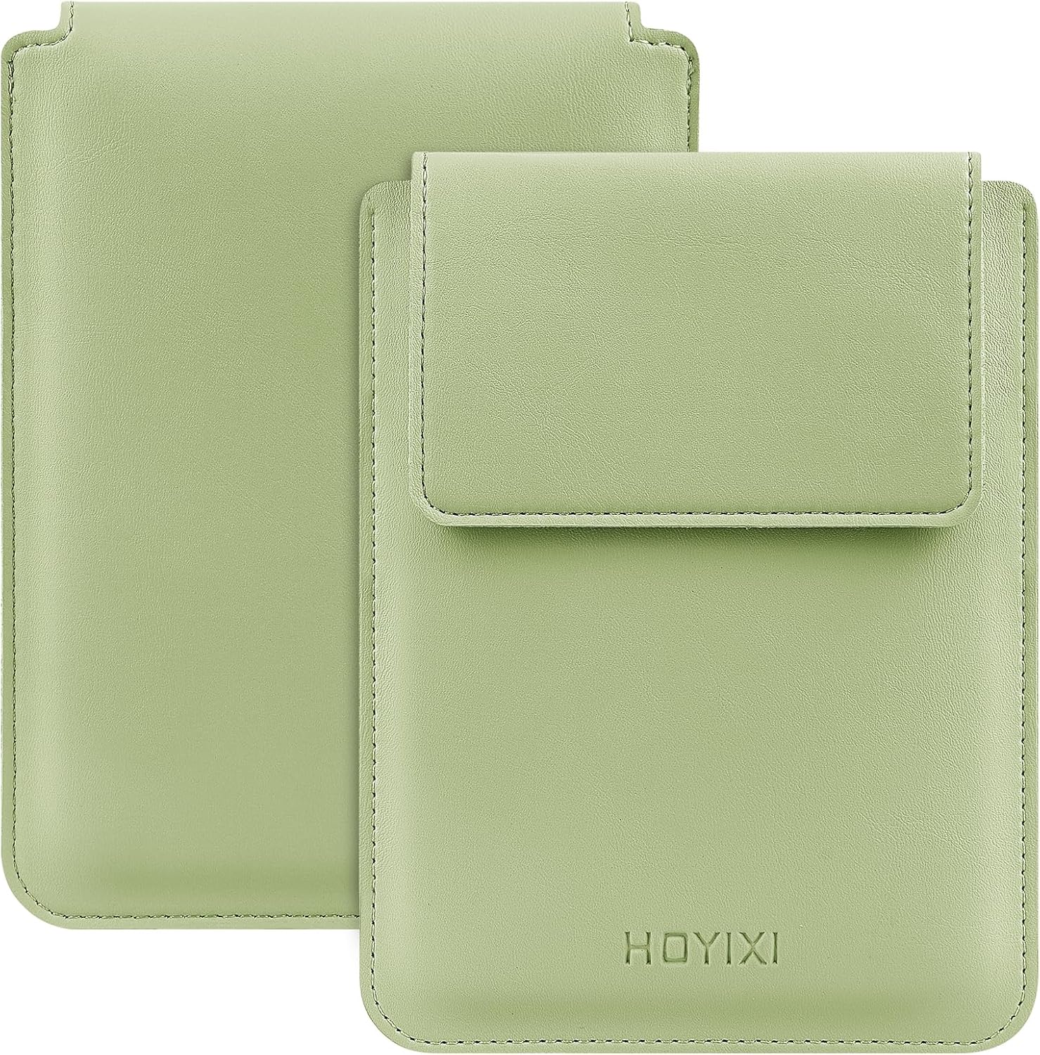 Universal Sleeve Case for 6-inch Kindle/Kobo/Voyaga/Pocketbook/Tolino E-Book Reader Lightweight Leather Protective Sleeve Case Pouch for 6-inch E-Book, Light Green
