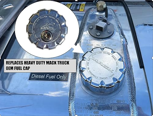 Miniatura 7 de Tapa de combustible diésel con bloqueo nominal de 3 pulgadas para modelos seleccionados de tanques de combustible Volvo Mack con bajo contenido de