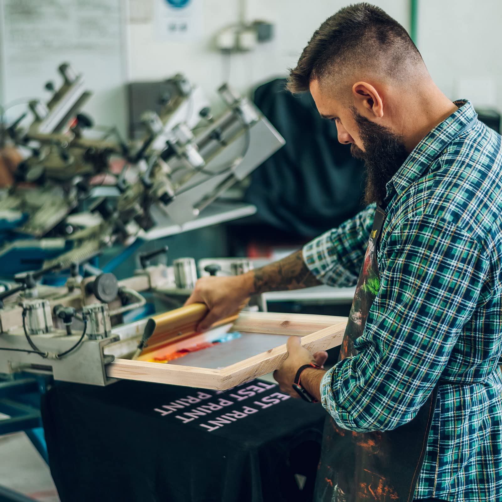 QUARKZMAN 2pz Seta Schermo Telaio Stampa Piccolo 10x14 Pollici Legno Riutilizzabile Lavabile Schermo Stampa Strumento Kit Iniziale con 120 Maglia per Principianti T-Shirts