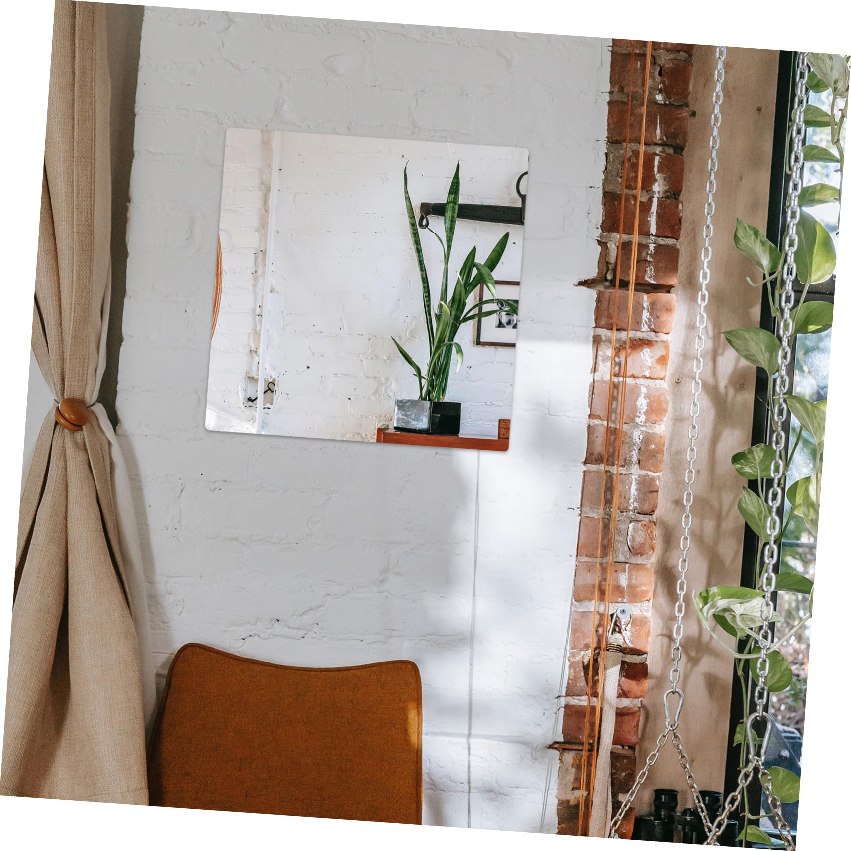 4 pezzi Specchi Adesivi da Parete in Acrilico Riflettente Cornice Piastrelle Decorative Sicure e Flessibili per Bagno e Interni Design ad Alta e Facile Installazione