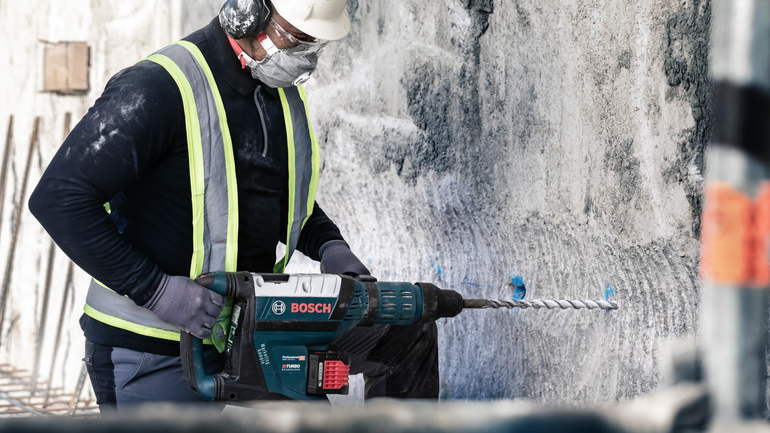 Bosch 1x Foret PRO SDS max-4 (pour Béton armé, Bloc de construction en béton, Ø 35,00 mm, Professional Accessoire Marteau burineur)