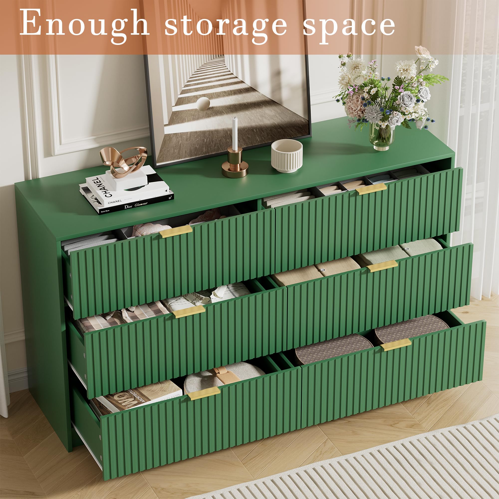green dresser set Amazon.com: Furniway Green Dresser Bedroom Set 3 Pieces, Nightstands Sets  of 2, 6 Drawer Dresser with Gold Handles for Bedroom : Home & Kitchen