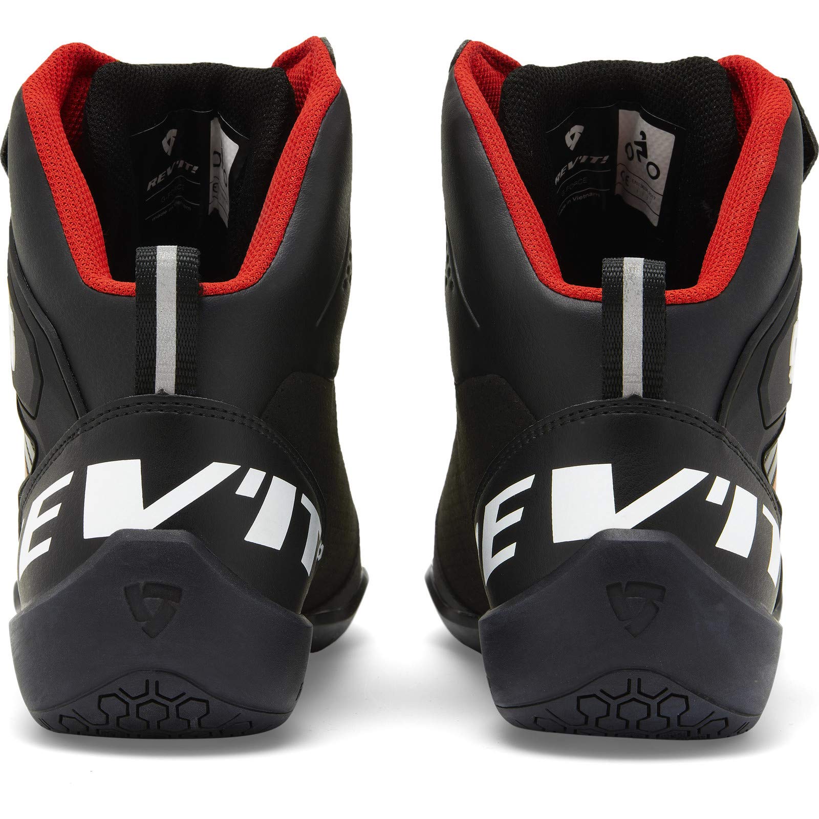 REV'IT! Revit G-Force Motorradschuhe, schwarz/rot/weiß, 45 | Leder