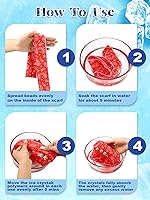 Vista 22 de Janmercy 10 unidades de teñido anudado para el cuello, bufandas refrescantes, bandanas de hielo de verano para hombres y mujeres, camping, correr