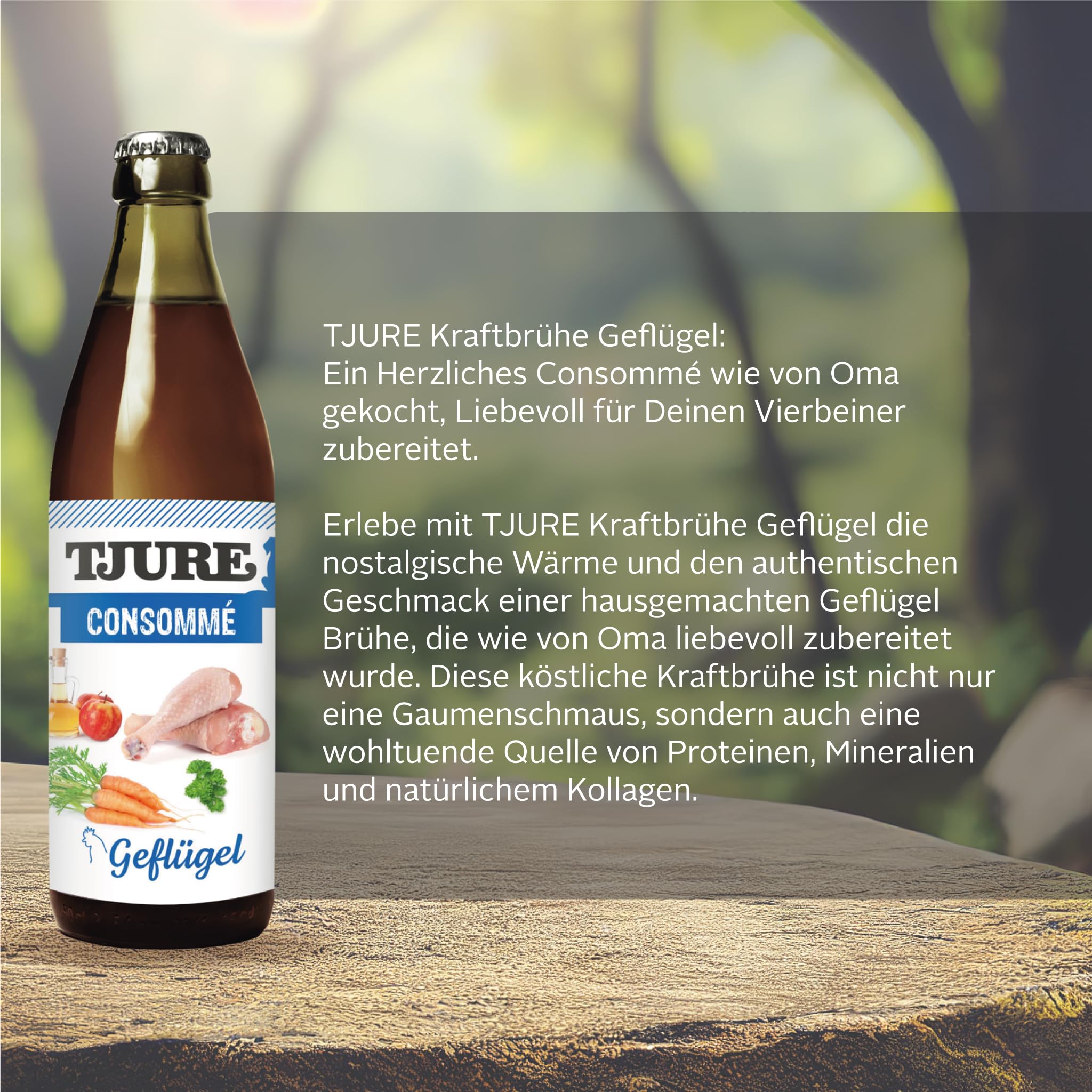 TJURE Katzensmoothie 4 + 2 Kraftbrühe Set | Ergänzungsfuttermittel für Katzen | 4 x 220 ml + 2 x 320 ml | Ideal als Futter Topping & Leckerli | 100 % natürliche Zutaten | Made in Germany