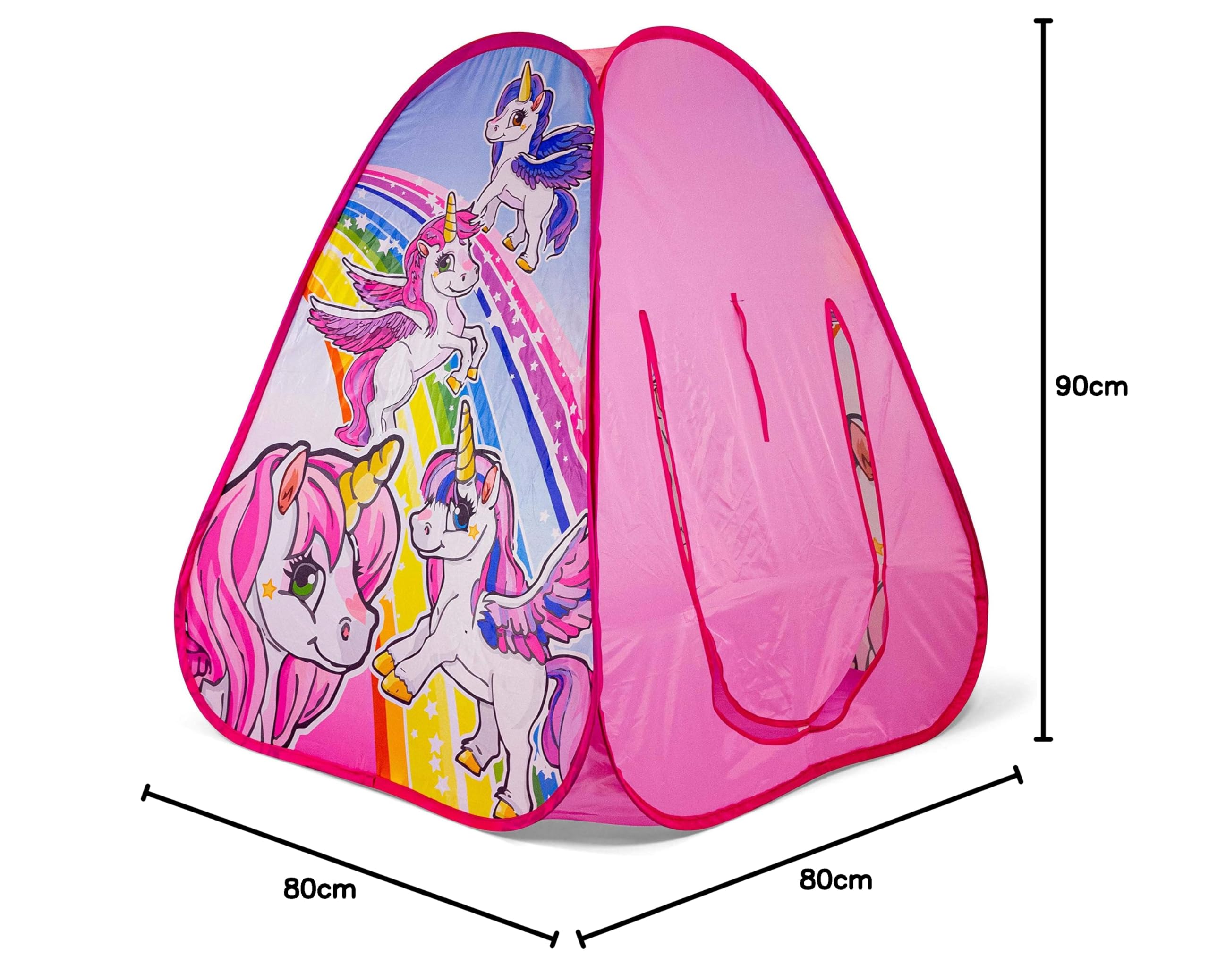 einhorn zelt Ozbozz SV15483 Stundenlanger Spielspaß in Ihrem Pop-Up-Zelt, Pink Spielzeug Schlaufen:2 Schlaufen Reno Exped 3-Mann Zelt /