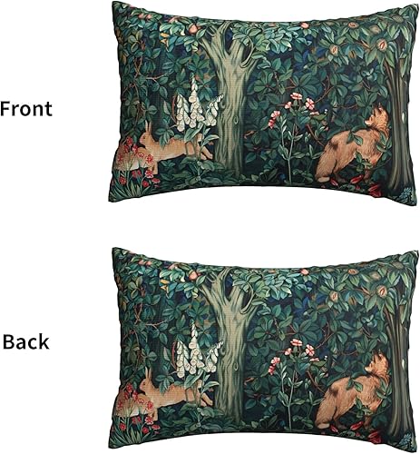 Miniatura 2 de William Morris Fox Hares - Fundas de almohada decorativas para exteriores, suaves, decoración del hogar, sala de estar, cama, sofá, automóvil, 12 x