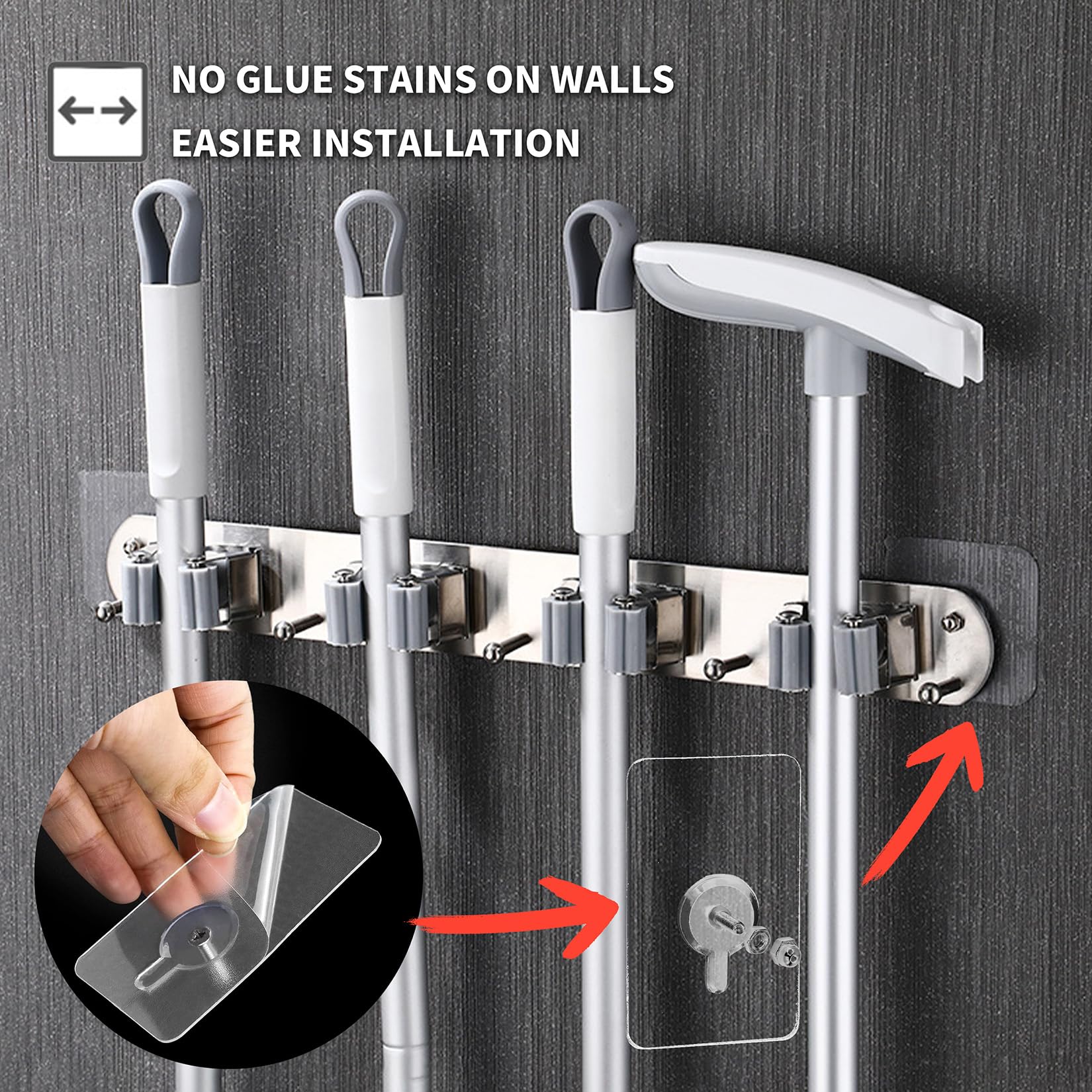 Ganci Adesivi Invisibili Per Quadri In Acciaio Inox – 8 Pezzi – Chiodi Autoadesivi Senza Fori – Per Poster, Foto E Decorazioni