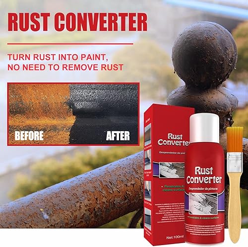 Miniatura 8 de Limpiador de óxido, removedor de polvo de chasis de automóvil con cepillo, pintura en aerosol premium para detener el óxido y evitar que el óxido se