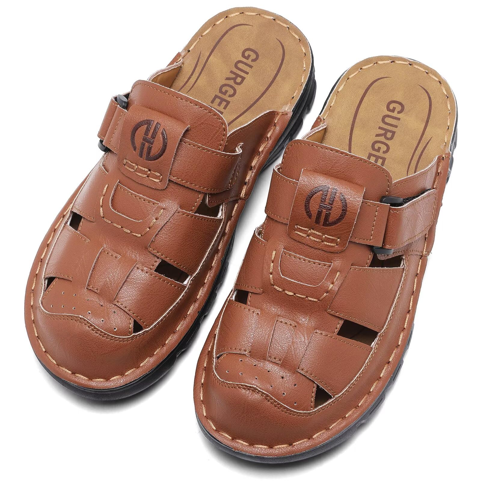 Homme Sabots et Mules Été Cuir Sandales