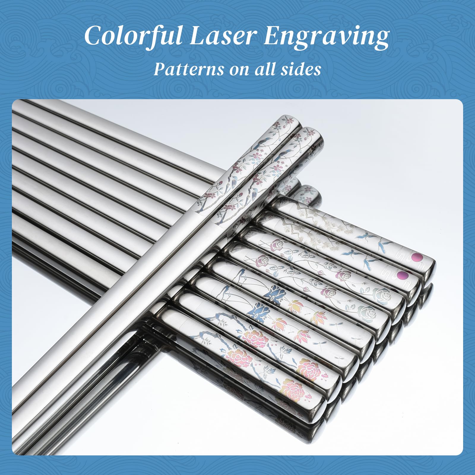 銀製chopsticks 3セット Amazon.com: Stainless Steel Chopsticks, Titanium Plated Metal