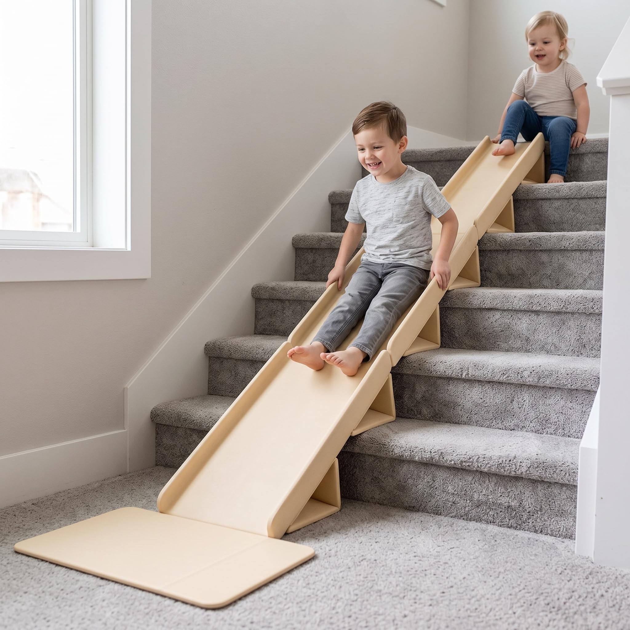 Treppenrutsche für – Indoor Outdoor Rutsche & Rutschbahn Treppe, 4 Meter lang