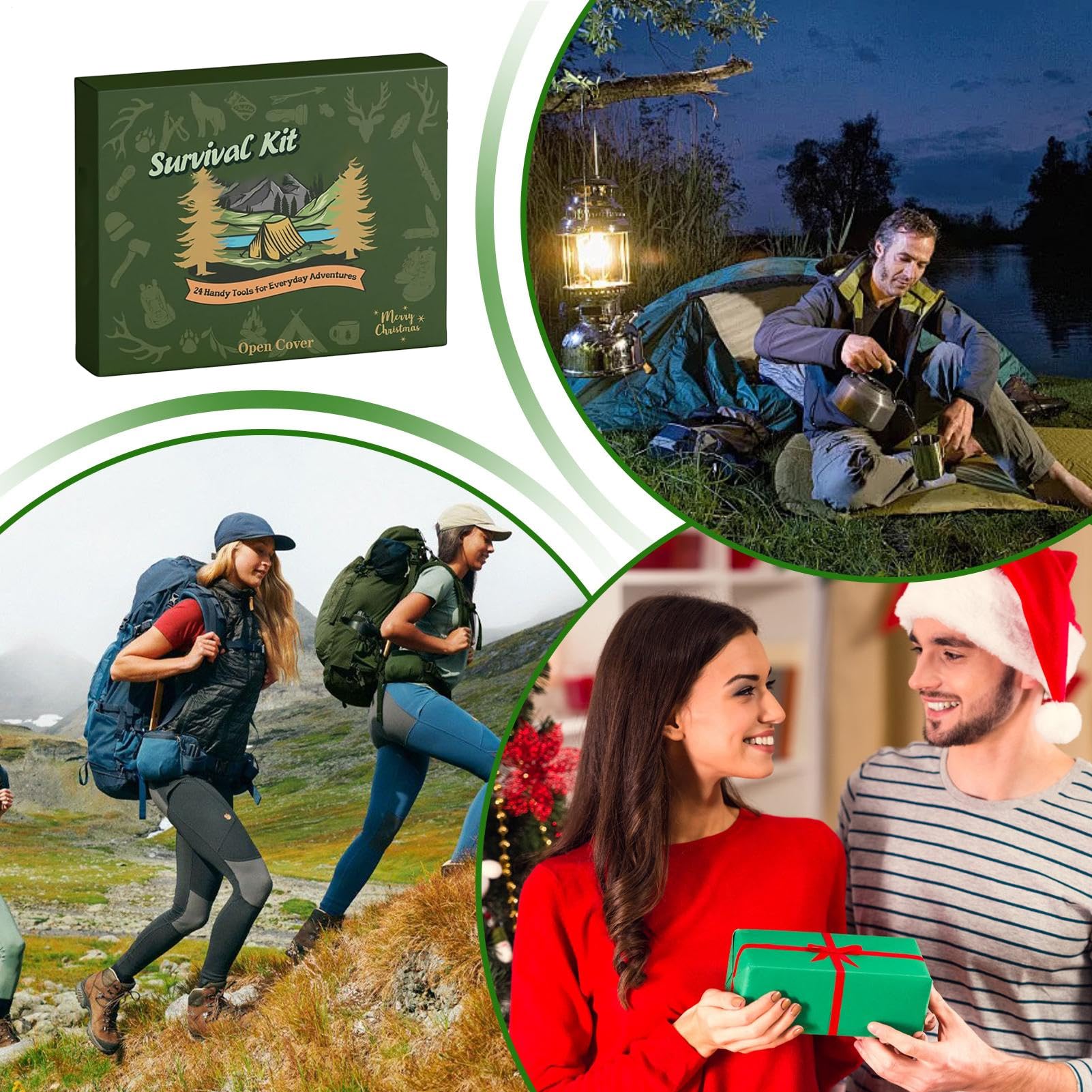 Calendrier à Rebours d'Outils de Survie Outils Survivalisme Cadeaux Festifs