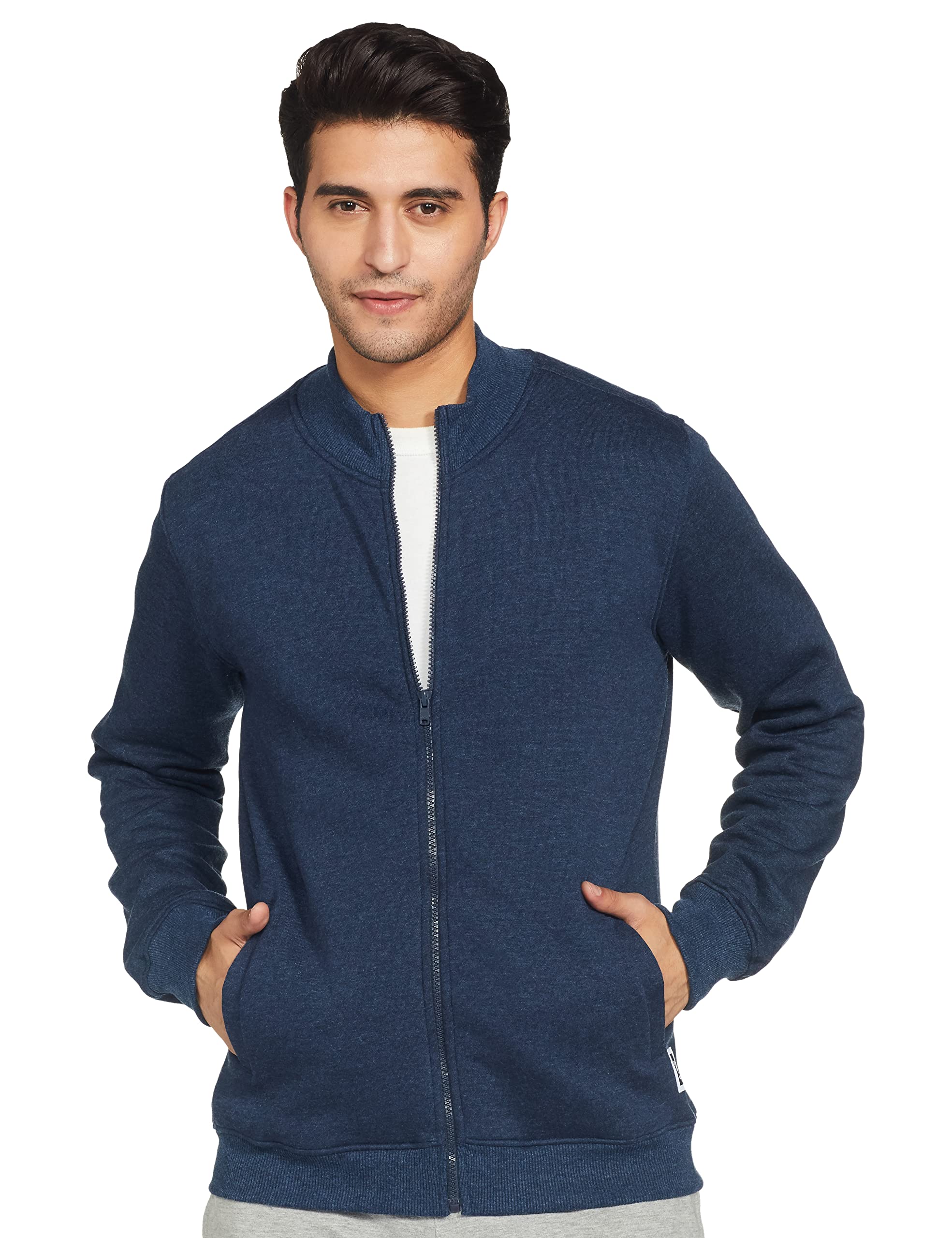 Amazon Brand - Symbol Men Cotton Blend High Neck Fleece Sweatshirt-picture-30