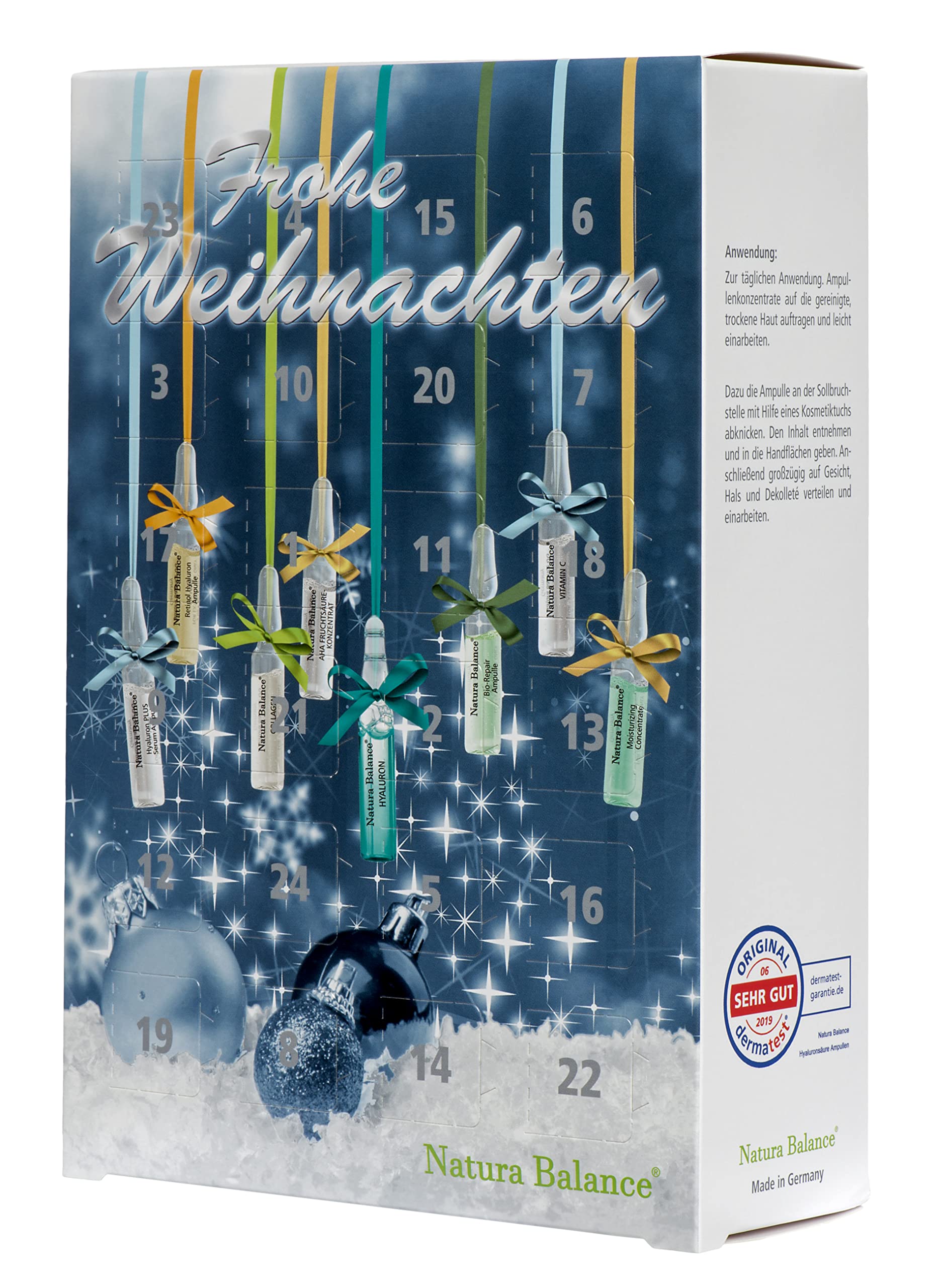 2 Stück 2026 Adventskalender Weihnachten Beauty 24 Ampullen Hyaluron 8 Sorten Serum Kalender Hyaluronsäure Aloe Vera Collagen Augenserum Kosmetik Retinol