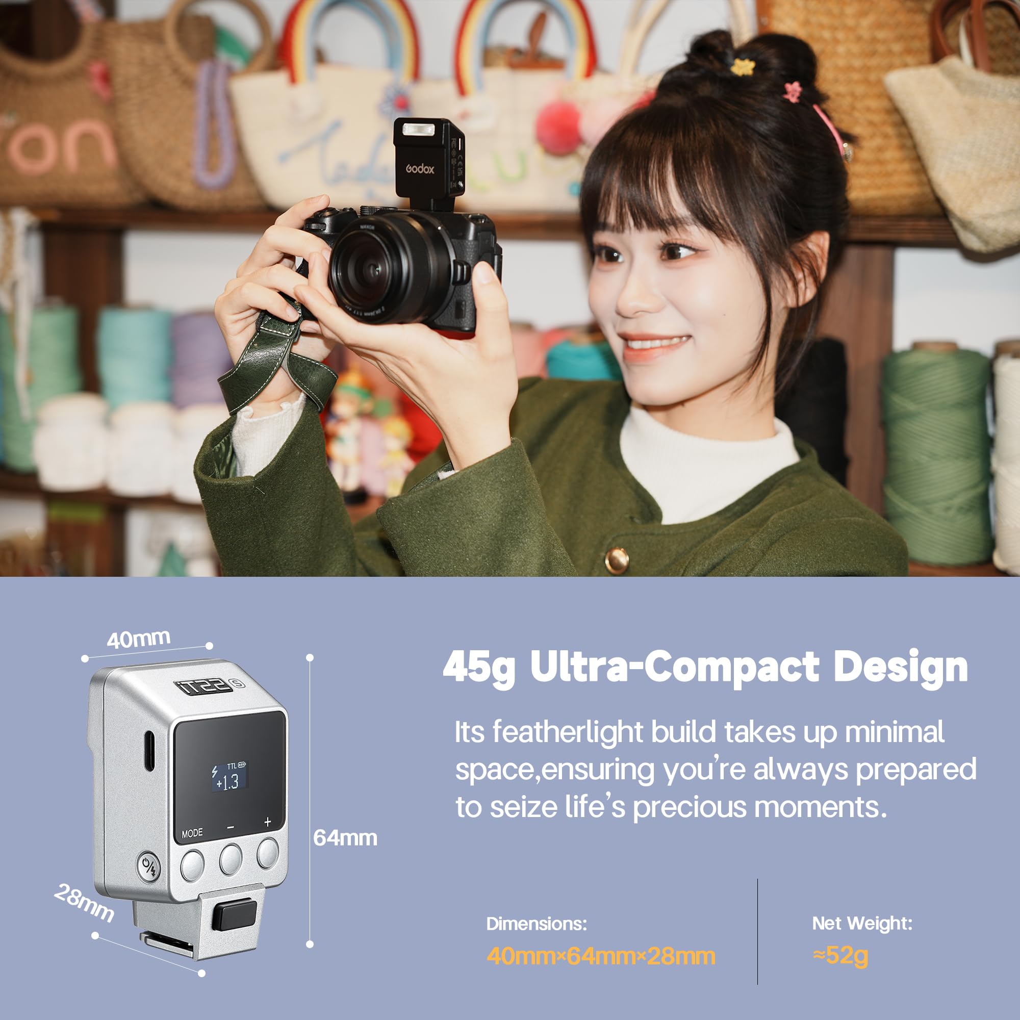 Amazon | GODOX IT22 TTL MINI iFlashカメラフラッシュライト、700回