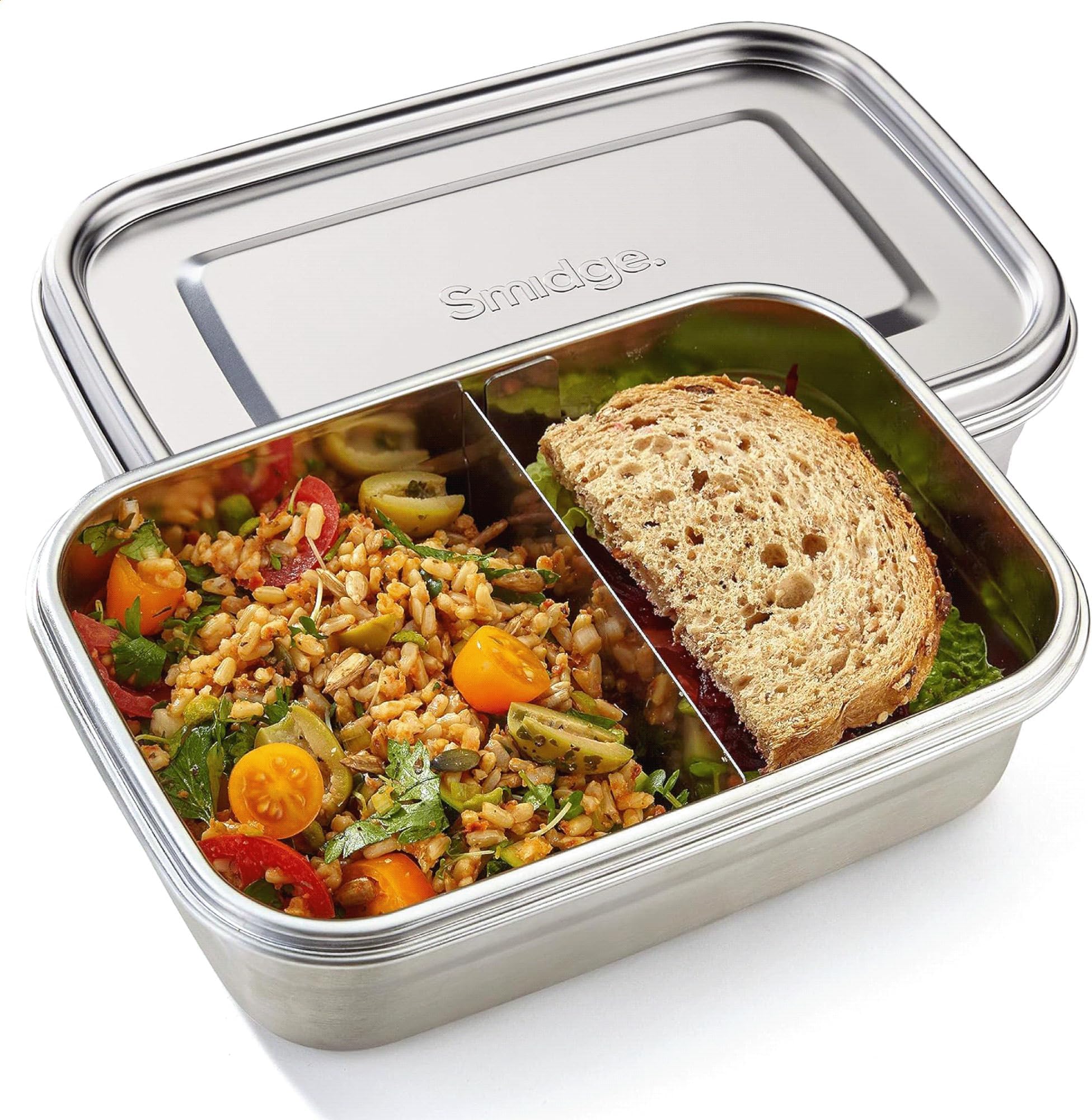 Metal Lunch Box with Divider - 1L