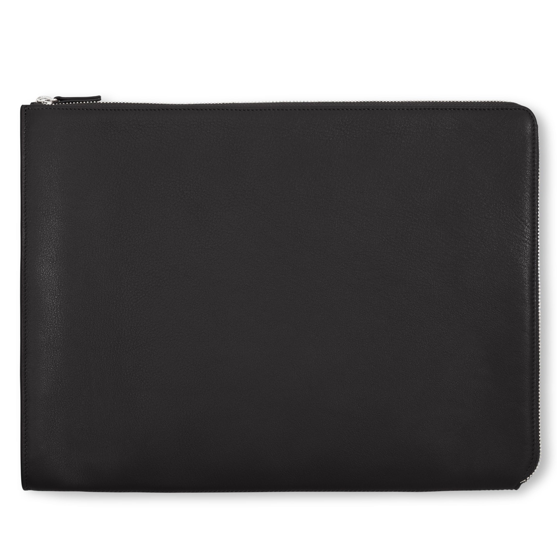Leatherology Black Onyx Gusseted Document and Laptop Holder – Full Grain Leather Case for 13" & 15" Laptops with Expanding Pocket, Pen Slot &