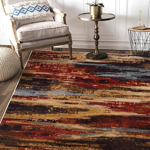 Miniatura 8 de CAROMIO Alfombra de pasillo larga de 2 x 6 pies, lavable a máquina, colorida y moderna, abstracta para interiores, para sala de estar, dormitorio,