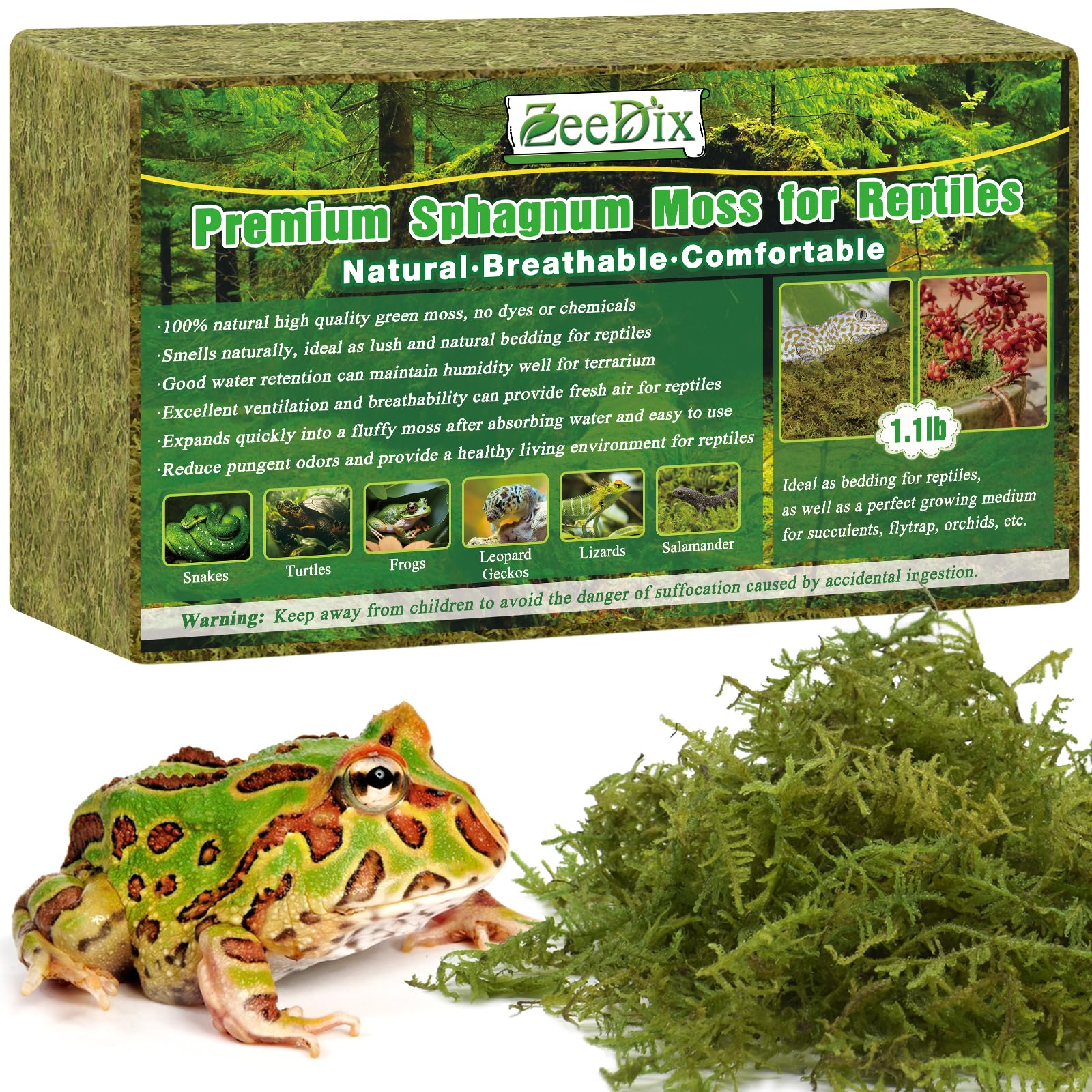ZeeDix 1.1 lb Premium Sphagnum Moss