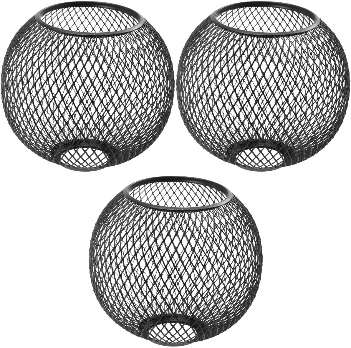 3pcs Metal Hollow Lamp Shade Wire Light Cover for Home Decor Easy Installation for Indoor Hanging Lamps Stylish and Safe Lighting