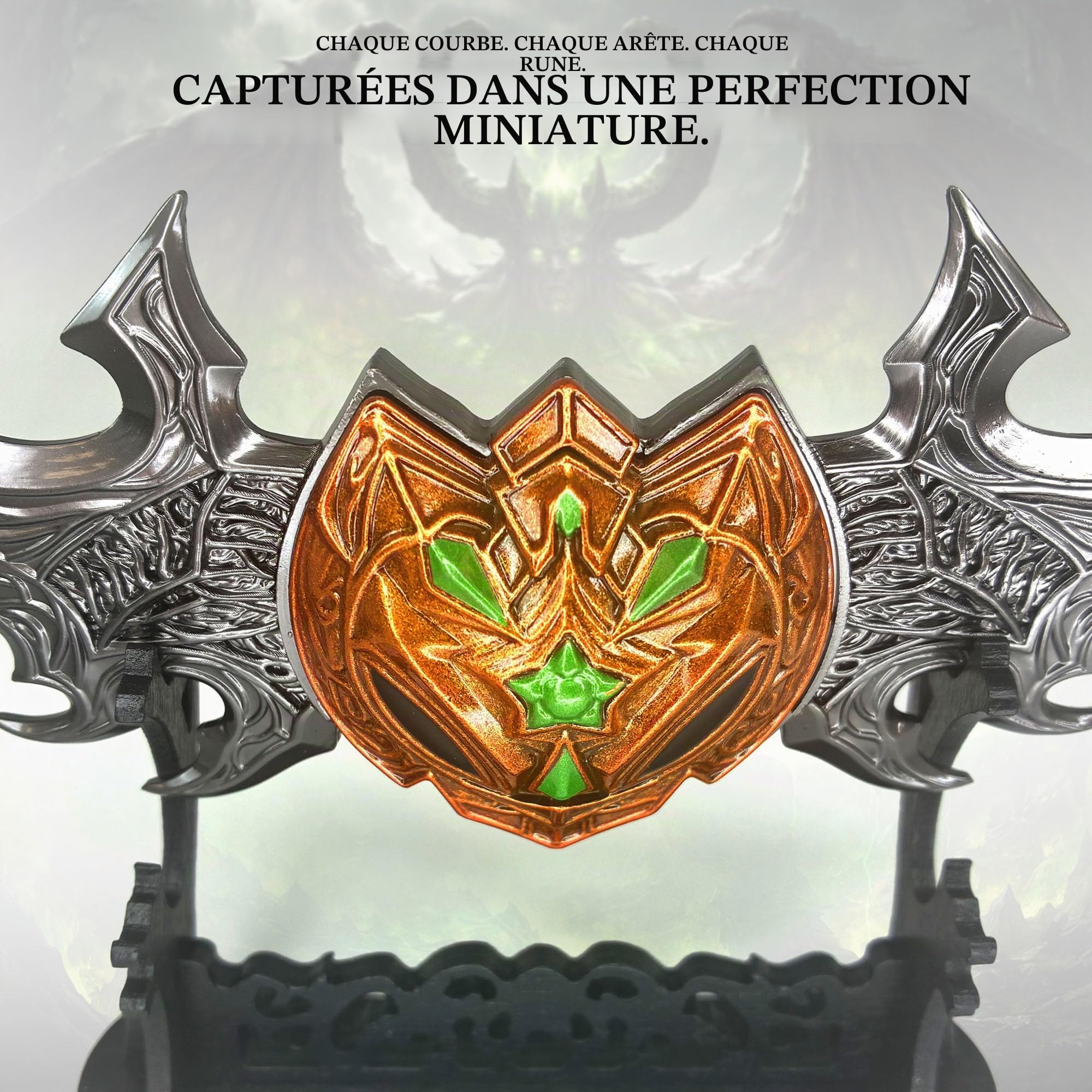 World of Warcraft Kriegsgleve by Azzinoth Ouvre-lettre avec support, 27 cm, accessoire pour maison et bureau, cadeau et marchandise pour fans et collectionneurs