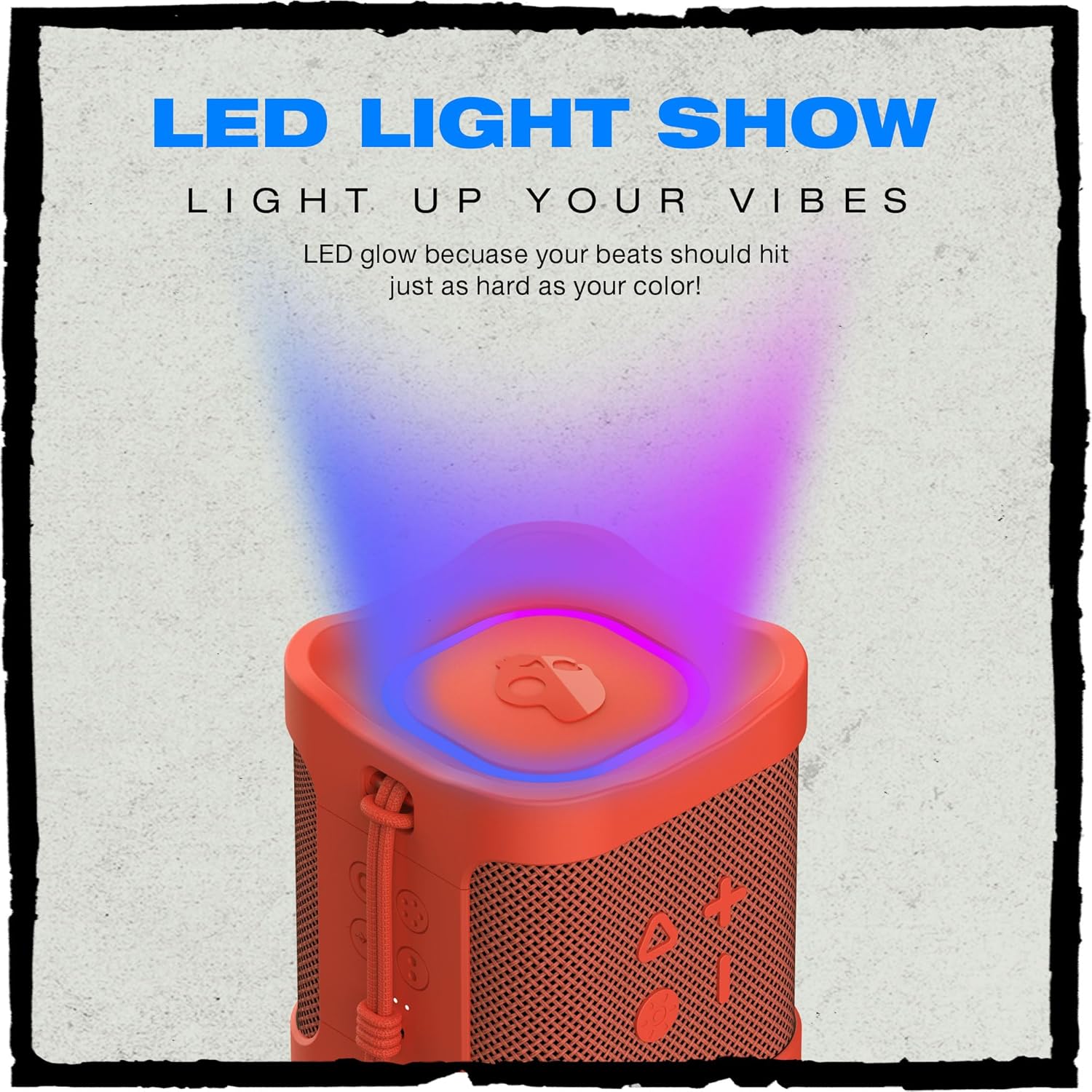 Skullcandy Terrain Mini 2 Wireless Bluetooth Speaker, IPX7 Water Resistant, 14H Battery, Multi-Link, LED Light Show, Lightweight & Portable (Red) - Image 5