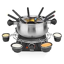 Tristar Set Fonduta Family, 1400 W, Metallo, Argento