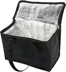 Bolsa Térmica 5L Preta com Isolamento Interno para Viagem, Praia, Camping e Passeios JustGoFit