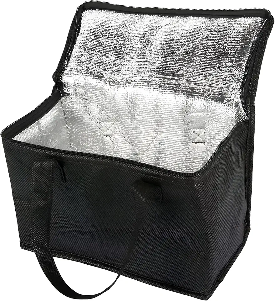 Bolsa Térmica 5L Preta com Isolamento Interno para Viagem, Praia, Camping e Passeios JustGoFit