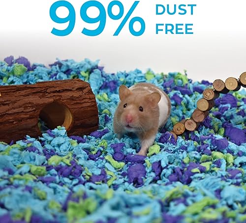 Miniatura 34 de Carefresh - Cama para mascotas pequeñas de papel natural color blanco, 99% libre de polvo con control de olores, 10 L, blanco