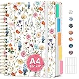 Large Spiral Lined Notebooks for Work with Removable Dividers & Tabs, 8.5